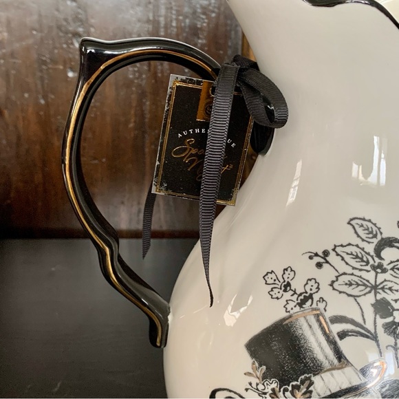 Spooky Night Dapper Skeletons 88oz Halloween Pitcher Skulls Flowers Crow - Picture 12 of 16